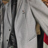 罗蒙高端休闲西服男士秋冬季保暖商务加厚英伦风西装外套爸爸装宽松 2018浅灰色 常规 L 175 120-135斤 实拍图