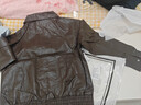 7家优品夹克男秋季港风复古pu皮潮流宽松休闲皮衣外套翻领纯色百搭上衣 CLB-JK911棕色 M 实拍图