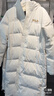 FILA 斐护科技|斐乐女装长款羽绒服冬季休闲简约连帽保暖羽绒外套 云菇白-WT 175/92A/XL 实拍图