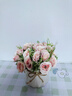 吕姆克仿真花假花盆栽干花花束陶瓷花瓶客厅装饰摆件粉色20cm套装5982 实拍图