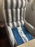 爱必居懒人电脑椅沙发舒适家用椅360度旋转电脑椅灰白条纹色 实拍图