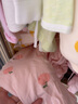 童泰秋冬0-6个月新生儿婴儿宝宝偏开保暖衣连体蝴蝶哈衣棉衣粉色66cm 实拍图