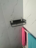 一卫（yweel）卫生间置物架免打孔洗漱台毛巾架挂件厕所洗手间浴室壁挂式收纳架 【双层带杆】加厚枪灰双层30cm 实拍图