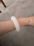 饰玉轩 玉手镯女款天然A货阿富汗羊脂白镯子送妈妈送女友感恩节礼物 （54-55）【适合85-100斤】 实拍图