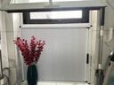 诗美尔铝合金防寒保暖密封窗户免打孔推拉款折叠蜂巢门帘伸缩式挡风神器 白色边框+灰色窗帘 0cm*0cm 定制尺寸-联系客服 实拍图