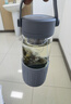 北鼎（Buydeem）茶水分离玻璃杯 男女高颜值便携随手杯办公室泡茶杯浅岛灰470ml 实拍图