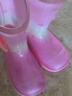 Hello Kitty儿童雨鞋女童中筒防滑雨靴美乐蒂小孩宝宝水鞋 炫彩红 200mm  实拍图