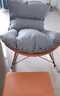 澜虞摇摇椅成人懒人沙发椅阳台休闲椅简约靠背躺椅摇椅卧室沙发单人 【升级舒适款】千鸟格橙+脚踏 舒适透气 实拍图