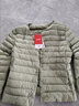 鸭鸭（YAYA）佟丽娅同款轻薄羽绒服女短款韩版休闲保暖羽绒内胆轻便排骨外套男 抹茶绿色 XL 实拍图