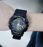 卡西欧（CASIO）男表黑金G-SHOCK双显运动防水时尚腕表  GA-100CF-1A9PR黑金迷彩 实拍图