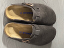 东园物作软木拖鞋真皮休闲日系时尚百搭外穿防滑情侣款Boston半包勃肯鞋 深棕色 35 正码 实拍图
