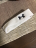 安德玛（Under Armour）运动发带男女止汗带吸汗头带跑步导汗带篮球防汗头巾箍护额 白色 实拍图