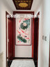 迅典（XUNDIAN）九鱼图玄关装饰画国画纯手绘花鸟挂画客厅入户走廊过道竖版风景画 连年有余 实木带框83*163厘米 实拍图