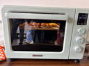 海氏（Hauswirt）C40三代电烤箱家用烘焙多功能炸烤一体机食品级搪瓷内胆智能菜单 湖水绿 40L 【国家补贴】 实拍图