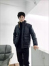 罗蒙（ROMON）高端羽绒服男25秋冬季新款短款帅气潮牌白鸭绒皮衣外套保暖防风雨 3723黑色 立领PU皮 2XL 140-160斤 实拍图