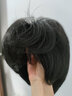 佰丝堂 假发 短发 女 中老年妈妈真发假发套真人发丝轻薄透气短卷发 黑色 短发 25cm 均码可调节 实拍图