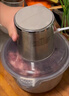 小熊（Bear）绞肉机家用 辅食机婴儿绞馅机碎肉机料理机饺子肉馅搅拌机打蒜器电动搅肉机约2L钢碗双刀QSJ-L03K3 实拍图