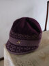 浩冠 帽子女中老年加绒保暖老年人奶奶兔毛老人帽秋冬季送妈妈的生日礼物毛线帽围巾套装 深紫（只有帽子） 均码 实拍图