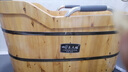 木太祖 木桶浴桶成人浴澡缸木质泡澡桶洗澡实木桶沐浴盆 香柏木扶手系列 120cm【沐浴五件套】 实拍图
