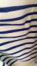 初申 针织衫女法式条纹撞色设计感V领气质毛衣上衣S13KZ3038 白色 L  晒单实拍图