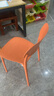 和大人餐椅家用塑料椅子现代简约餐厅饭桌靠背休闲椅北欧洽谈接待餐桌椅 LGF版桔色 加强加厚破损必赔 实拍图