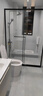 东鹏淋浴房浴室隔断淋浴隔断一字卫生间干湿分离玻璃推拉门可下沉式 1.4-1.49m/高2m 双阻尼缓冲 极窄不锈钢 304不锈钢边框【枪灰/雅黑可选】 实拍图