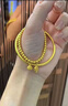 兴颖金包银手镯女素圈实心古法磨砂999黄金24K足金传承镯子送女友礼物 金1.2克-总重约15克-56圈口素圈手镯 实拍图