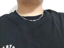 曲邦钛钢项链男男士链子锁骨链吊坠情侣项链男生潮男饰品简约菱形百搭 满天星菱形钛钢链 60cm 实拍图