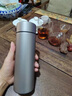 溪谷纯钛保温杯男女商务水杯定制刻字钛合金水杯带滤网泡茶杯 数显【磨砂】 400ml 实拍图