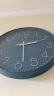 北极星（POLARIS）挂钟客厅钟表挂墙家用时钟现代简约大气挂表时尚14英寸石英钟蓝色 实拍图