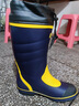 非常行（Jolly Walk）水靴雨靴男水鞋高筒雨鞋长筒钓鱼洗车防水套鞋胶鞋 蓝黄加绒款 42 实拍图