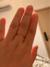 谢瑞麟（TSL） 黄金戒指女款蜂巢六角形5G足金素圈戒指指环YS507 15号圈口（1.6g 工费350元） 实拍图