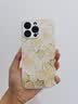 素洛新款桃花苹果iPhone17promax手机壳Air液态小羊皮16pro防摔15plus高级感14男女情侣12保护壳11全包 古董白【桃花】 iPhone14 Pro Max 实拍图