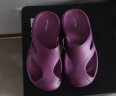 台湾进口女拖鞋厚底防滑男夏季透气雨鞋室内外舒适户外软底宽脚板 紫色 36 晒单实拍图