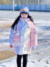 G.DUCKKIDS女童羽绒服免洗易打理2025新款洋气儿童大童女孩冬季棉袄外套潮 粉紫色（没有挂饰） 160 建议12-14岁 实拍图