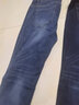 真维斯（Jeanswest）牛仔裤男2025秋冬柔软棉弹修身小脚裤潮流时尚印花男长裤中蓝38 实拍图