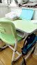 满知儿童学习桌中小学生家用写字课桌椅套装小户型儿童专用可升降书桌 免安装/60*40/简约风/苹果绿 实拍图