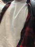 啄木鸟长袖衬衫男春秋季外套男士休闲上衣服男装青年潮流百搭格子衬衣男  CS1919红黑格 2XL 实拍图