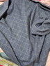 皮尔卡丹（pierre cardin）棉麻真口袋男士长袖衬衫宽松免烫抗皱亚麻衬衣中老年格子衫易穿搭 2266.藏青色【棉麻-格子衬衫】 170/L建议120-140斤 实拍图