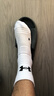 安德玛（Under Armour）篮球袜子 运动袜男女 跑步羽毛球防臭袜中筒棉袜 白色L码三双装 实拍图