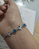 BJYL刻字四叶草手链女士学生手环首饰品轻奢高级感闺蜜生日礼物送女友 蓝色款+玫瑰花礼盒 实拍图