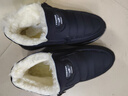 布瑞京冬季纯羊毛男棉鞋老北京布鞋东北保暖中老年爸爸鞋防滑软底棉鞋男 黑色男款 40 实拍图