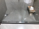 心海伽蓝（SHKL）下沉式淋浴房玻璃隔断一字型无下轨无障碍浴室卫生间干湿分离1p 【哑黑】宽1.4-1.49m/2m高 实拍图