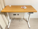 乐歌实木电动升降电脑桌电竞升降书桌办公学习桌子E2亲肤白橡胶木1.2m 实拍图