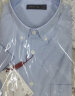 富绅夏装白色牛津纺短袖衬衫 男式扣领衬衣 纯棉商务男装 蓝色YCF40221-017 42(175/100) 实拍图