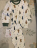 精典泰迪儿童睡衣套装男女童内衣家居服中小童装秋衣秋裤两件套 丛林小熊军绿 90/有肩扣 实拍图