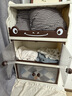 懒人空间儿童收纳柜喂养台奶粉柜婴儿用品储物柜厨房客厅置物架玩具收纳箱 43.5CM复古圆把手-1架+1柜 实拍图