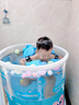 Voutdo.ing婴儿游泳用品泡澡桶宝宝家用洗澡可折叠浴桶新生儿沐浴泳池设备 70cm梦想蓝色游泳桶【启蒙套餐】 实拍图