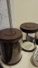 安扣（ANKOU） 玻璃罐咖啡豆密封罐单向排气咖啡粉玻璃密封储物罐1700ml咖色 晒单实拍图
