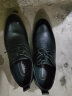 老人头（LAORENTOU）皮鞋男商务休闲鞋头层牛皮冬季透气耐磨防滑男鞋子 A30303 黑绒40 实拍图